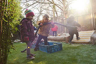 playing at minihome nursery